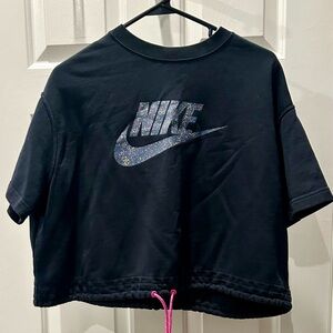 Nike Black Cropped T-Shirt